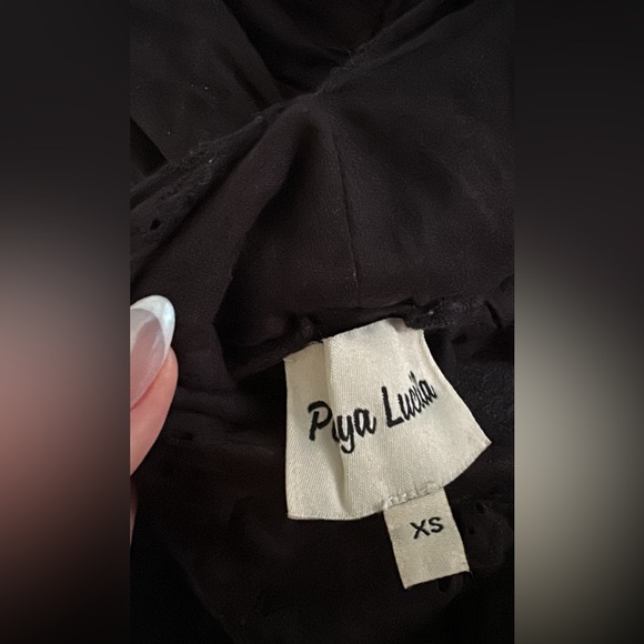 Playa Lucila Ruffle Mini Dress Black XS - Picture 4 of 4
